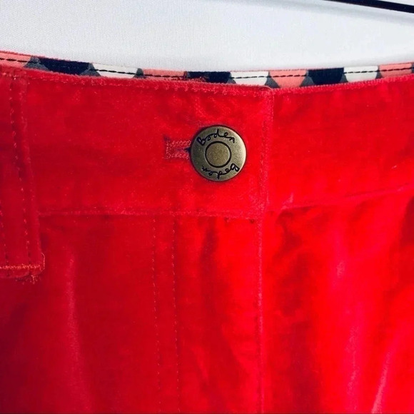 Boden Red Velour Skirt Size 10 - Picture 4 of 8